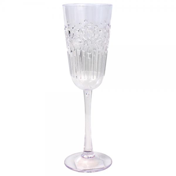 Champagneglas med Blommnster Transparent