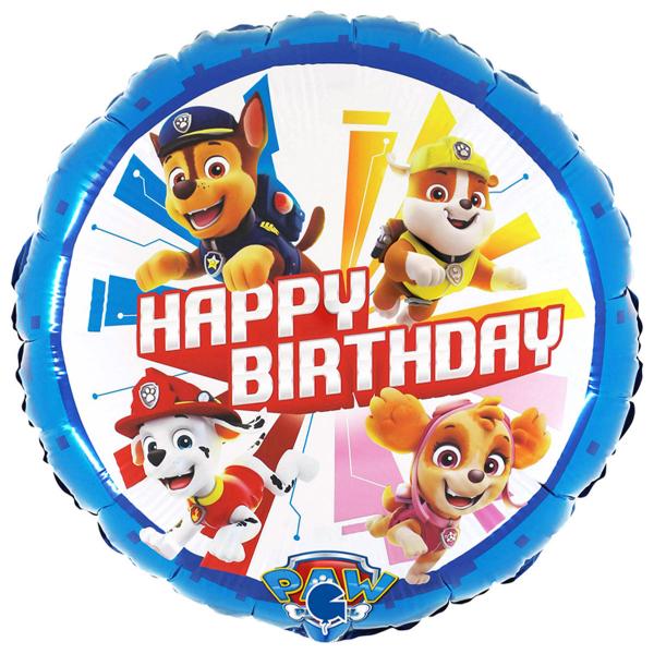 Happy Birthday Folieballong Paw Patrol