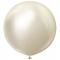 Premium Gigantiska Latexballonger Chrome White