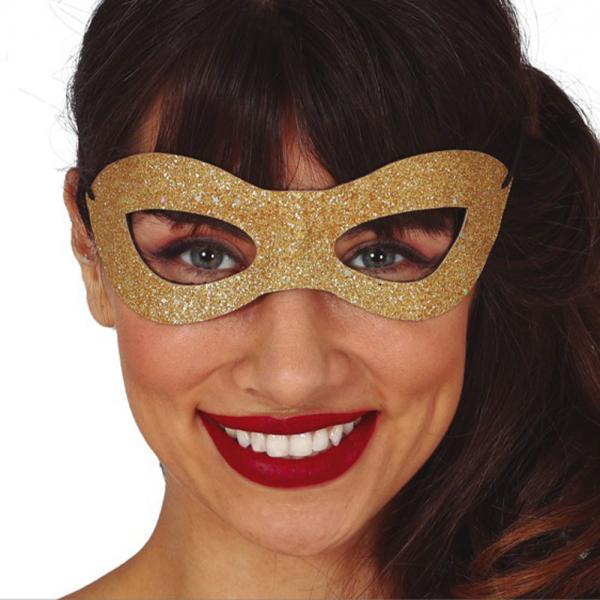 Guld Glitter gonmask