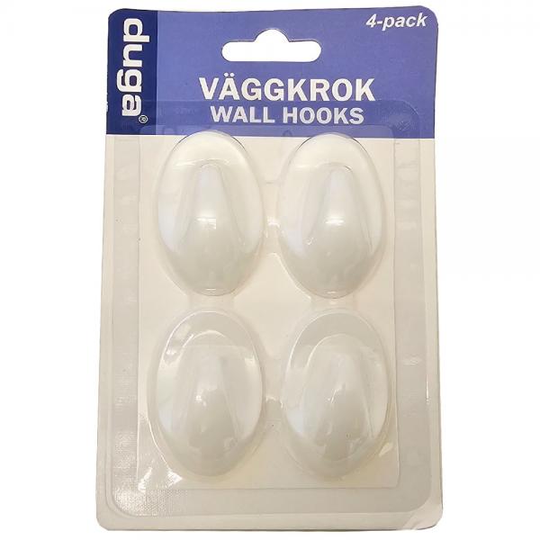 Vggkrokar Sjlvhftande 4-Pack