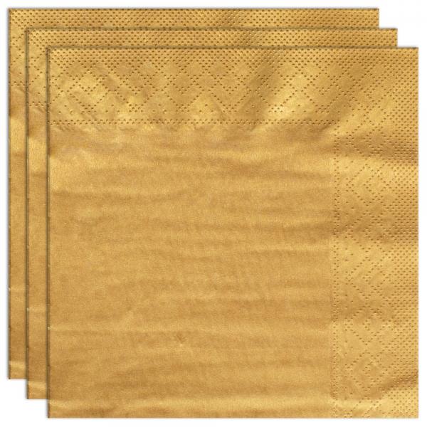 Engngsservetter Guld 33 cm 20-pack