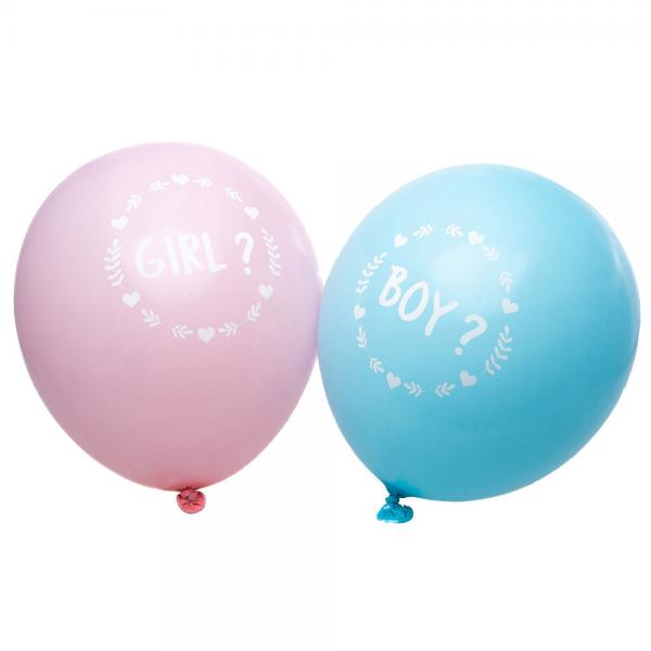 Gender Reveal Latexballonger 6-pack