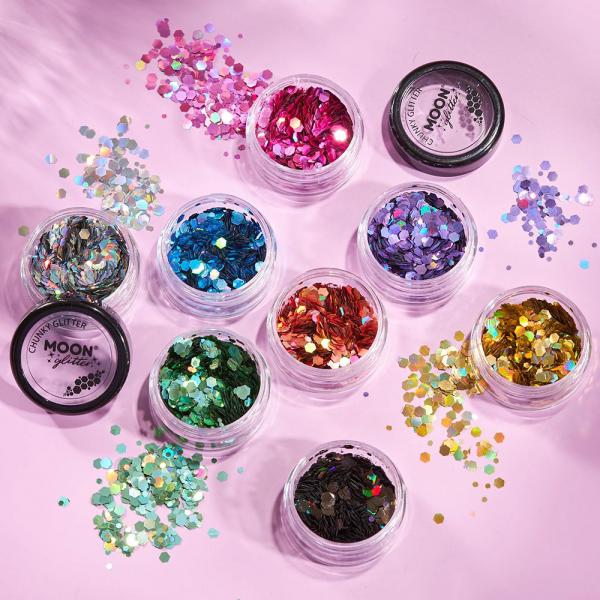 Moon Glitter Holografiskt Chunky Glitter