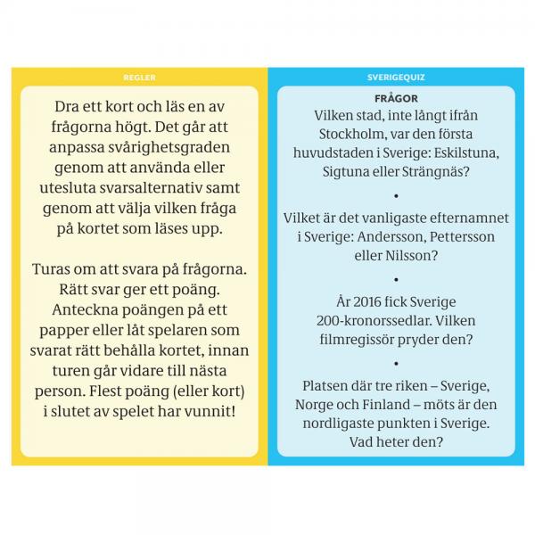 Sverigequiz Frgekort