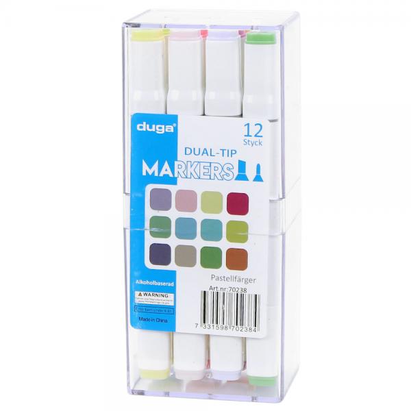 Markrpennor Pastell 12-pack