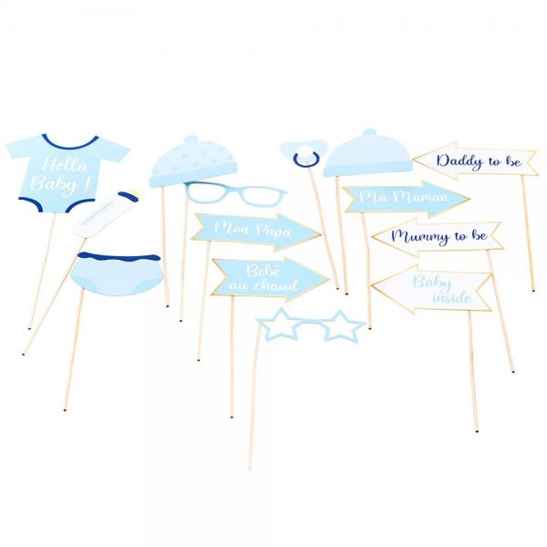 Baby Shower Boy Fotoprops 11-pack