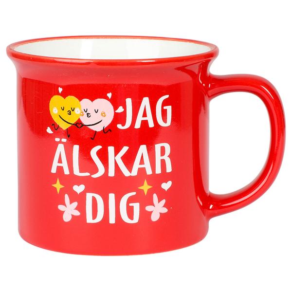 Rd Mugg Jag lskar Dig