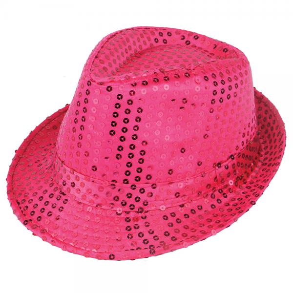 Trilby Hatt Rosa Paljetter