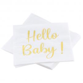 Engångsservetter Hello Baby 20-pack