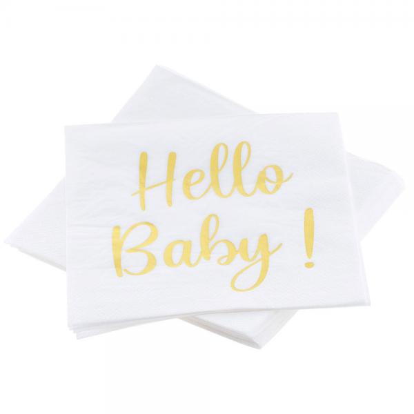 Engngsservetter Hello Baby 20-pack