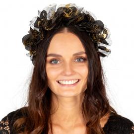 Spindel Diadem med Blommor