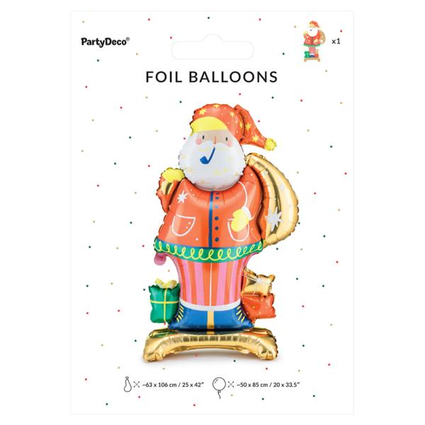 Stående Folieballong Jultomte