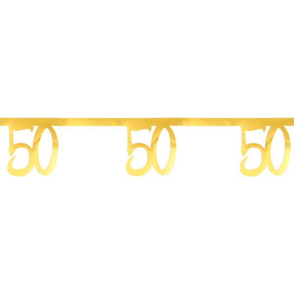 50 års Girlang Metallic Guld