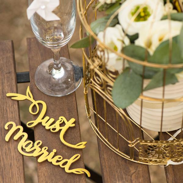 Just Married Bordsdekoration