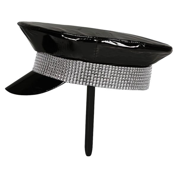 Keps Svart med Strass