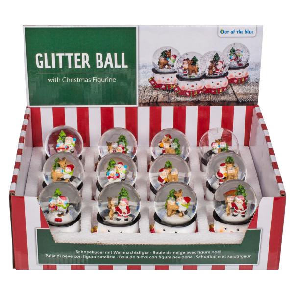Mini Snöglob med Julfigur Snögubbe