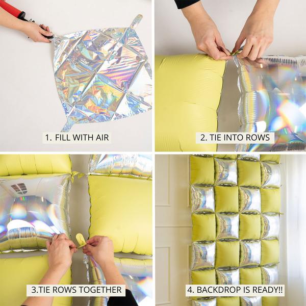 Kuddballonger Svart/Beige 4-pack