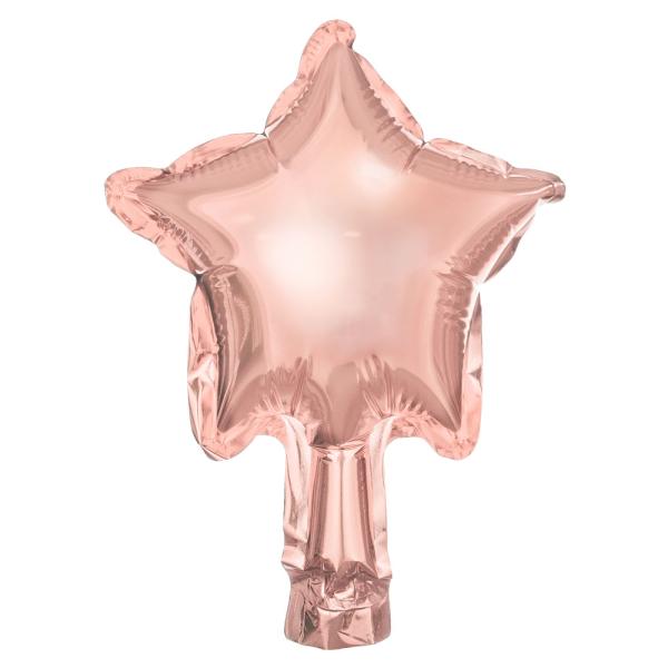 Folieballonger Stjärna Roséguld Små 25-pack