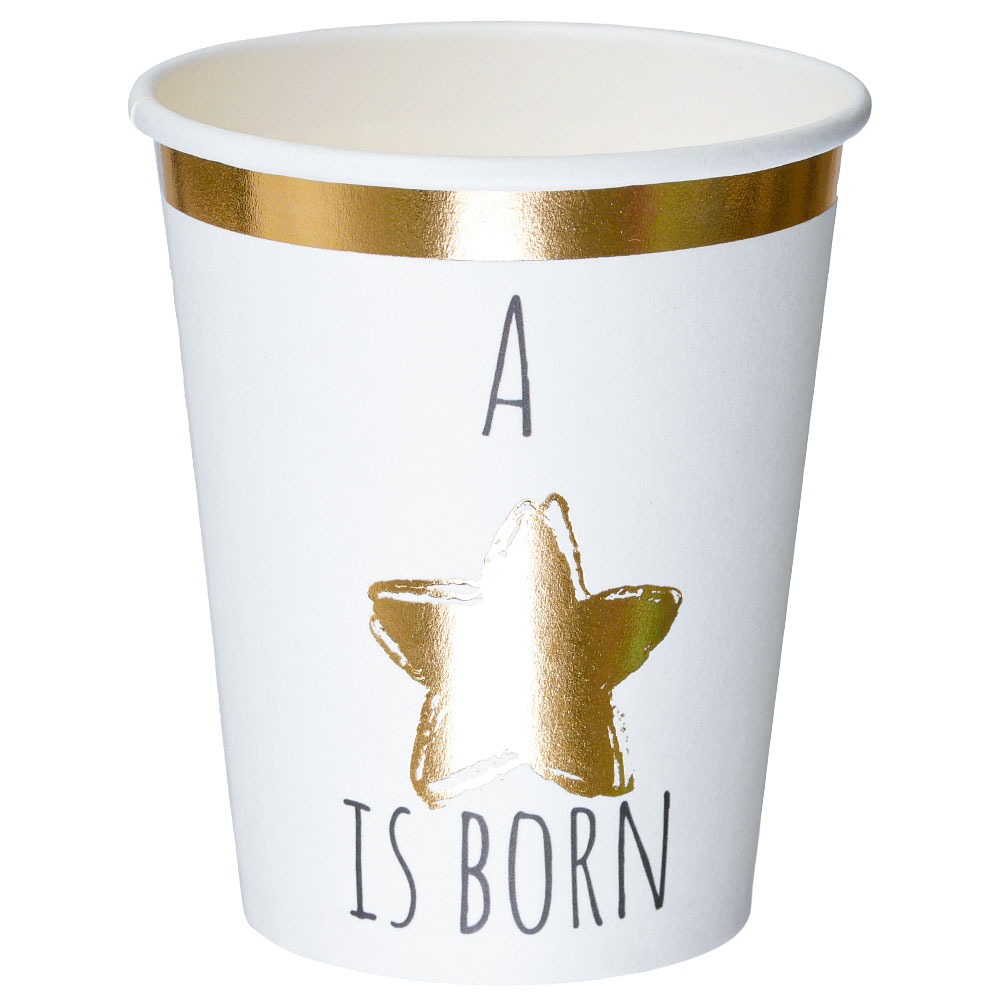 A Star Is Born Pappersmuggar | Festartiklar//Dukning//Engångsmuggar & Glas//Baby Shower//KALASTEMAN//It's a girl//It's a Boy//Baby Shower Dukning | PartyOutlet