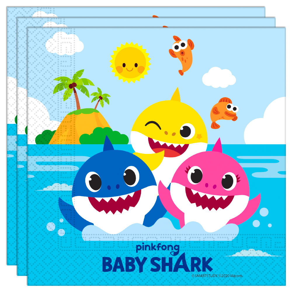 Baby Shark Kalas Servetter