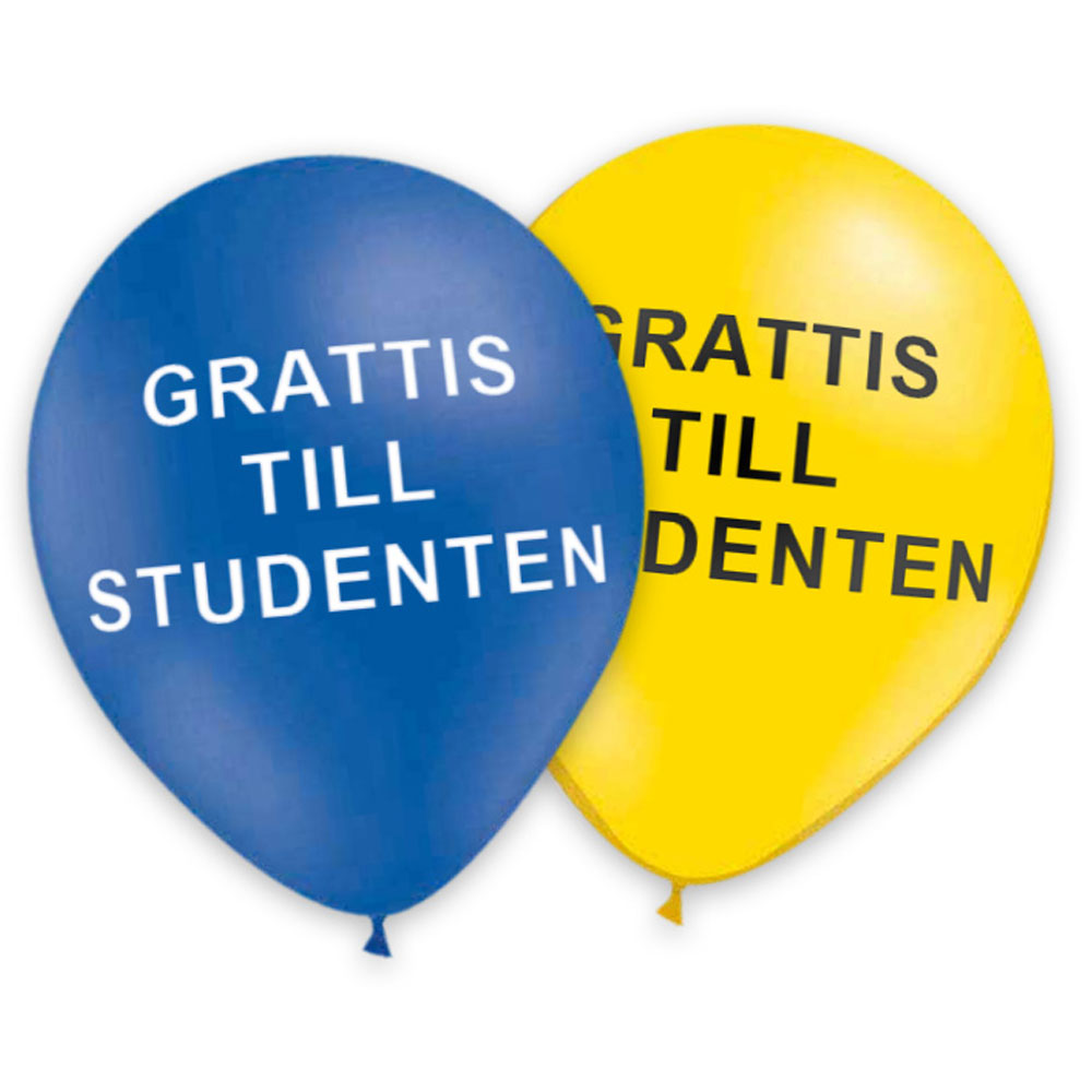 Ballonger Grattis Till Studenten (10-pack)