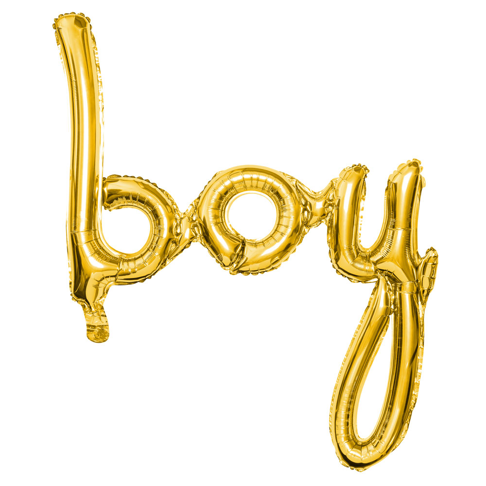 Boy Guld Folieballong | Festartiklar//Ballonger//Folieballonger//Baby Shower//KALASTEMAN//Enfärgade Ballonger//Baby Shower Dekoration//Baby Shower Ballonger | PartyOutlet