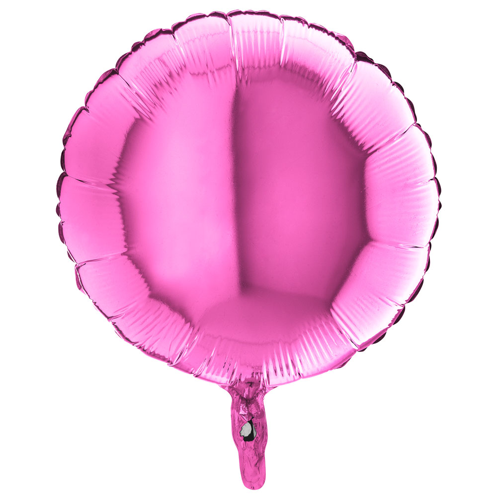 Folieballong Rund Fuchsia