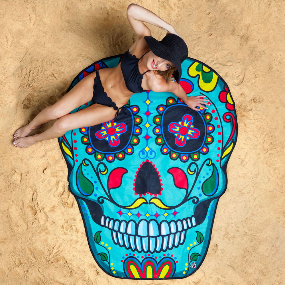 Gigantisk Strandhandduk Sugar Skull