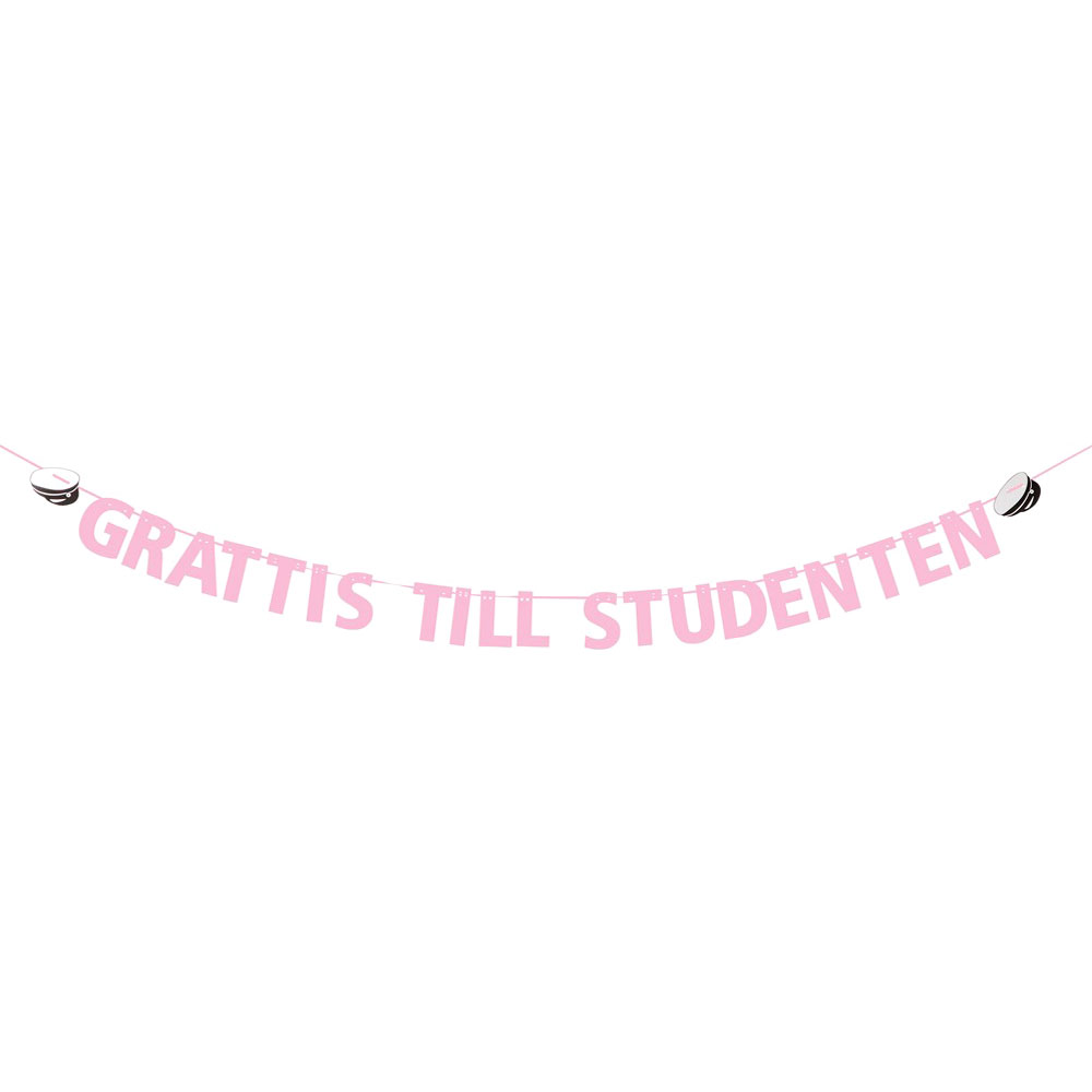 Girlang Grattis Till Studenten Ljusrosa