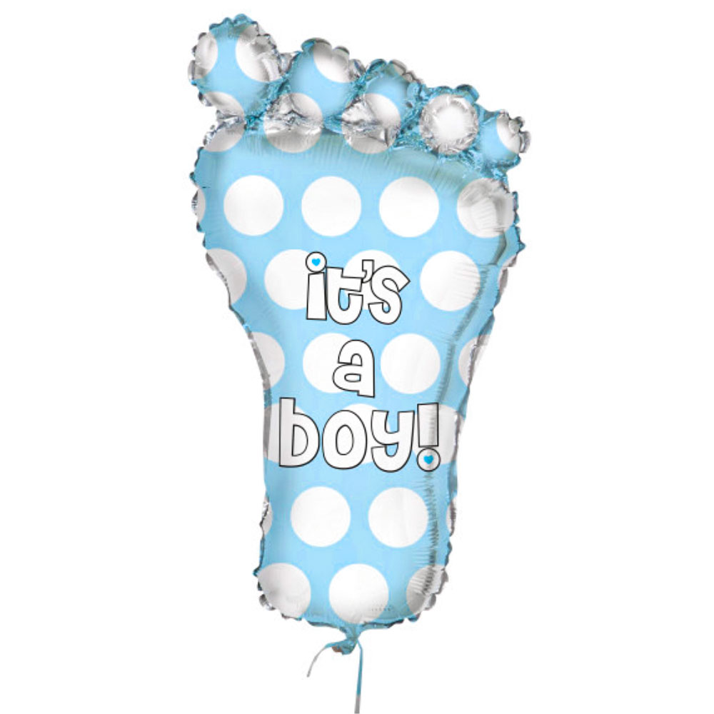 It's A Boy Ballong Ljusblå & Silver | Festartiklar//Ballonger//Folieballonger//Baby Shower//Heliumballonger//KALASTEMAN//Baby Shower Dekoration//Baby Shower Ballonger | PartyOutlet