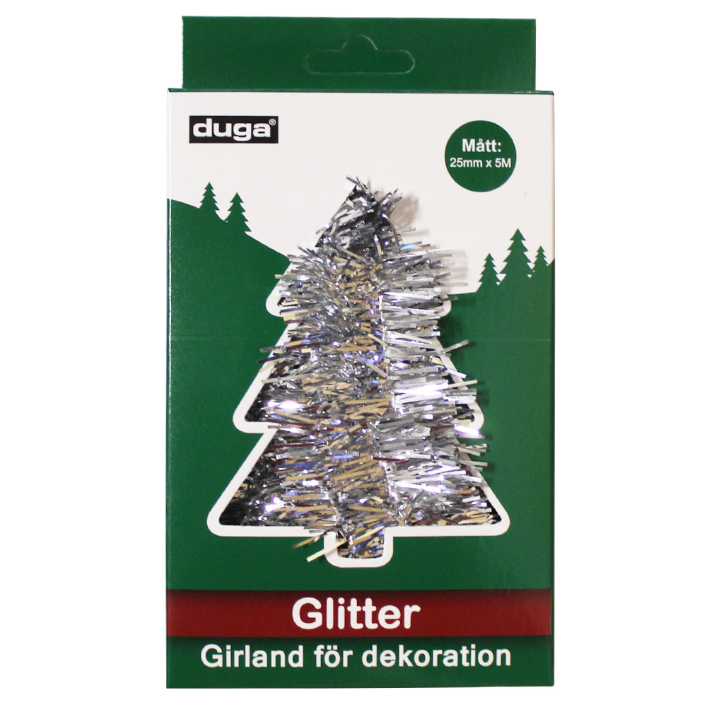 Julgransglitter Silver