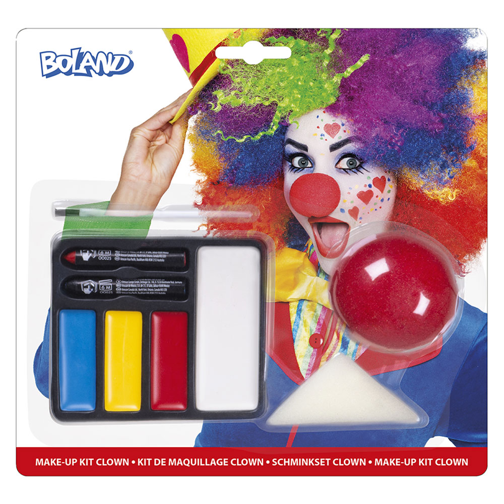 Klassiskt Clown Smink Kit | Maskerad//Smink//Högtider//Sminkset//Halloween//Clown Maskerad//Halloween kostymer//Halloween smink | PartyOutlet