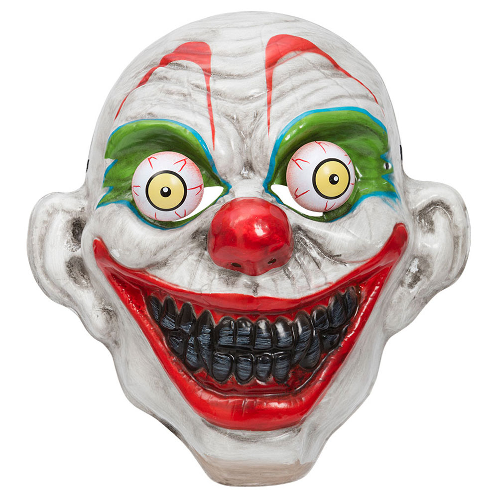 Läskig Clown Mask med Utstående Ögon