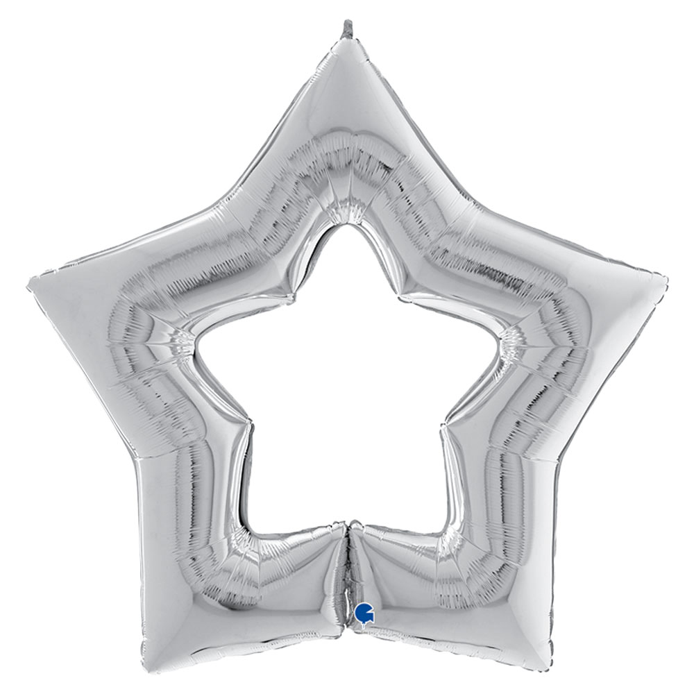 Linky Star Folieballong Silver | Festartiklar//Ballonger//Högtider//Folieballonger//Heliumballonger//Nyår//Enfärgade Ballonger//Nyårsballonger//Jätteballonger | PartyOutlet