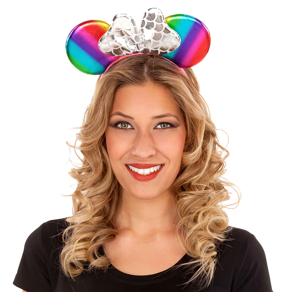 Mus Diadem Regnbåge | Maskerad//Hattar//Högtider//Pride//Diadem//Pride Accessoarer | PartyOutlet