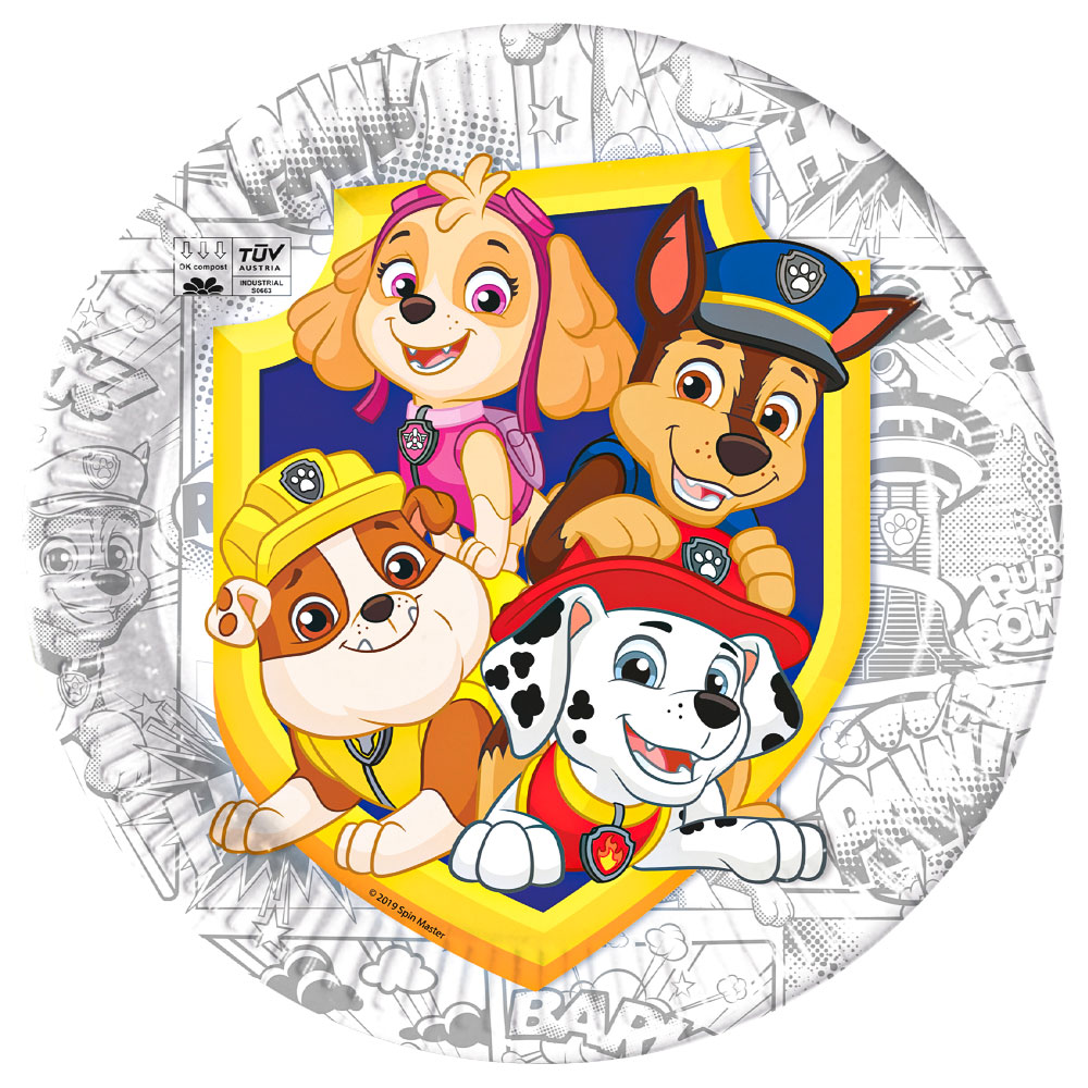 Paw Patrol Papperstallrikar Komposterbara