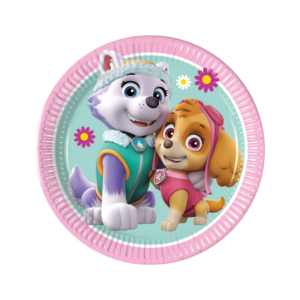 Paw Patrol Skye & Everest Assietter | Festartiklar//Dukning//Engångstallrikar//Barnkalas//KALASTEMAN//Paw Patrol kalas//Paw Patrol Skye Kalas | PartyOutlet