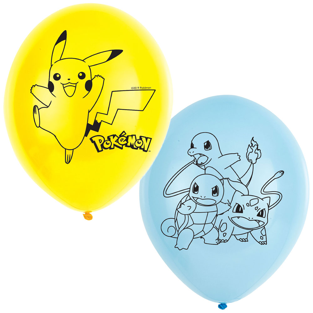 Pokemon Ballonger Blå och Gul | Festartiklar//Ballonger//Latexballonger//Barnkalas//Heliumballonger//KALASTEMAN//Pokemon Kalas//Gaming Kalas | PartyOutlet