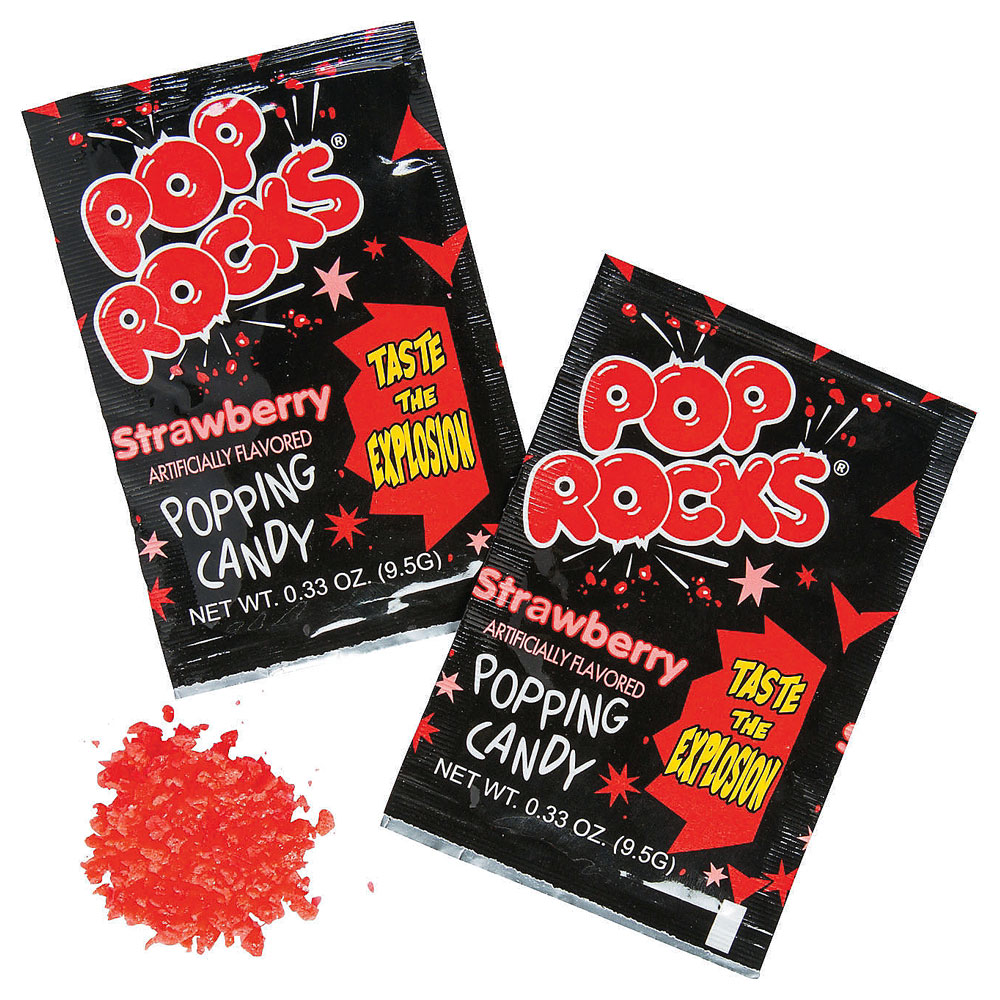 Pop Rocks Poppande Godis Jordgubb