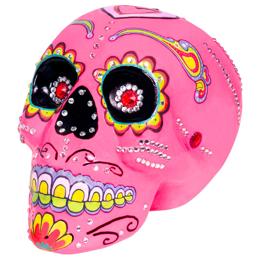 Rosa Sugar Skull Dekoration Deluxe