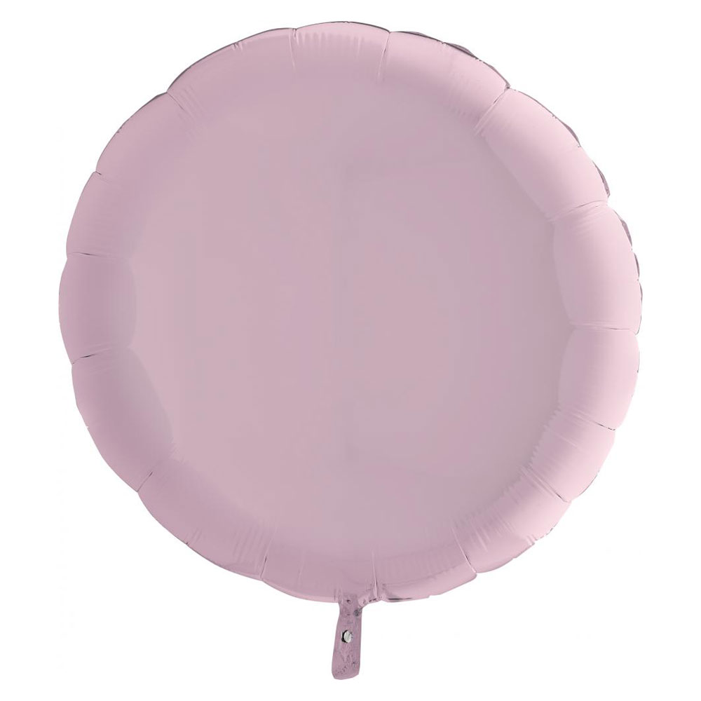 Stor Rund Folieballong Pastell Rosa | Festartiklar//Ballonger//Folieballonger//Baby Shower//Heliumballonger//KALASTEMAN//Enfärgade Ballonger//Baby Shower Dekoration//Baby Shower Ballonger | PartyOutlet