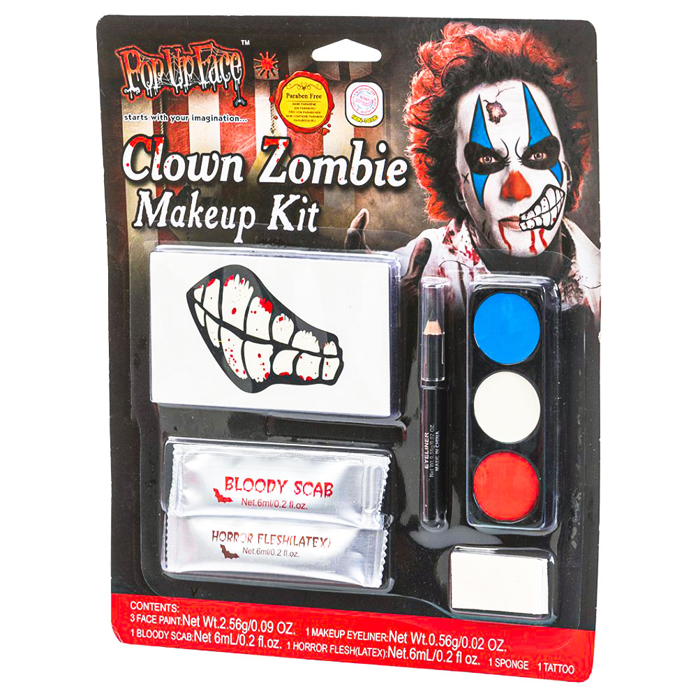 Zombie Clown Sminkset | Maskerad//Smink//Högtider//Sminkset//Halloween//Clown Maskerad//Halloween kostymer//Halloween smink | PartyOutlet