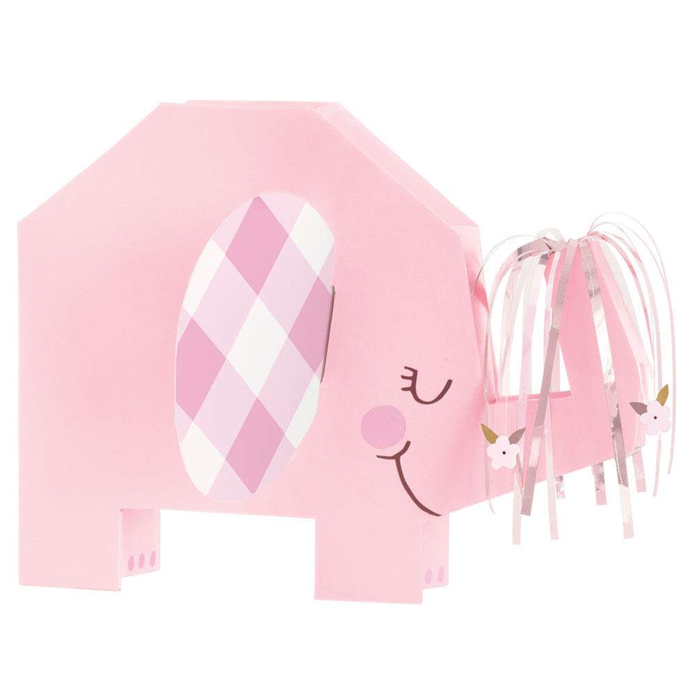 Babyshower Bordsdekoration Utvikbar Elefant Rosa