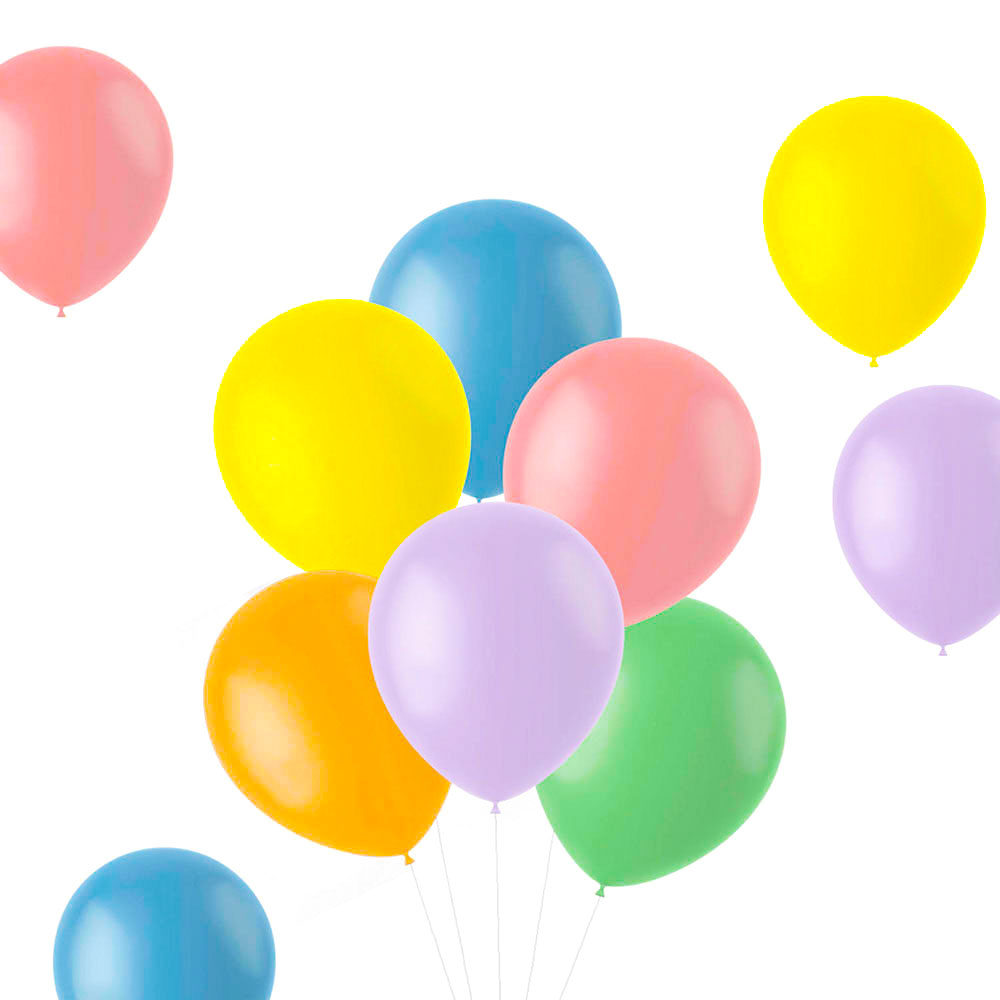 Ballonger Pastell Mix 50-pack | Festartiklar//Ballonger//Latexballonger//Barnkalas//Heliumballonger//KALASTEMAN//Pastell//Färgteman//Pastell Kalas | PartyOutlet