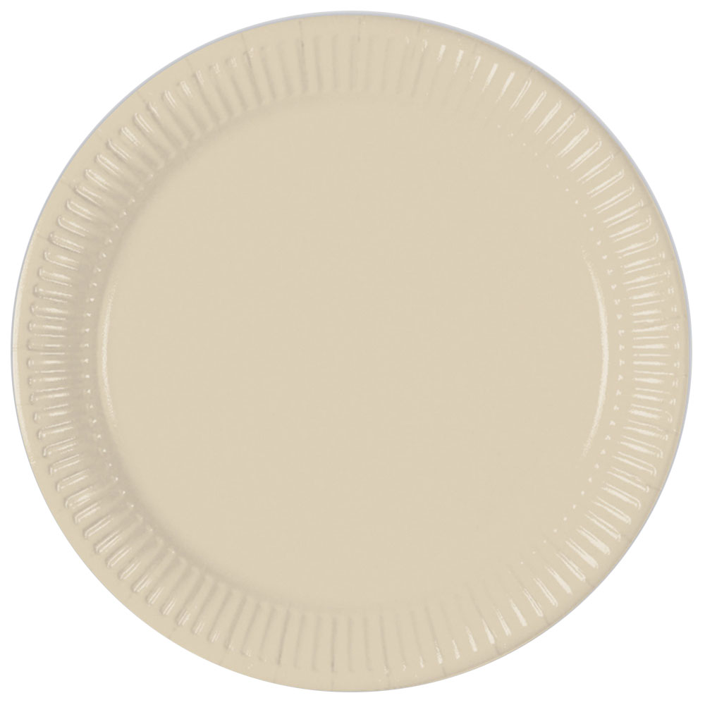 Cream Papptallrikar Solid Color