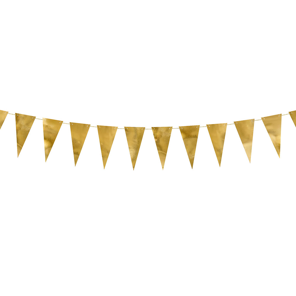 DIY Flaggirlang Guld