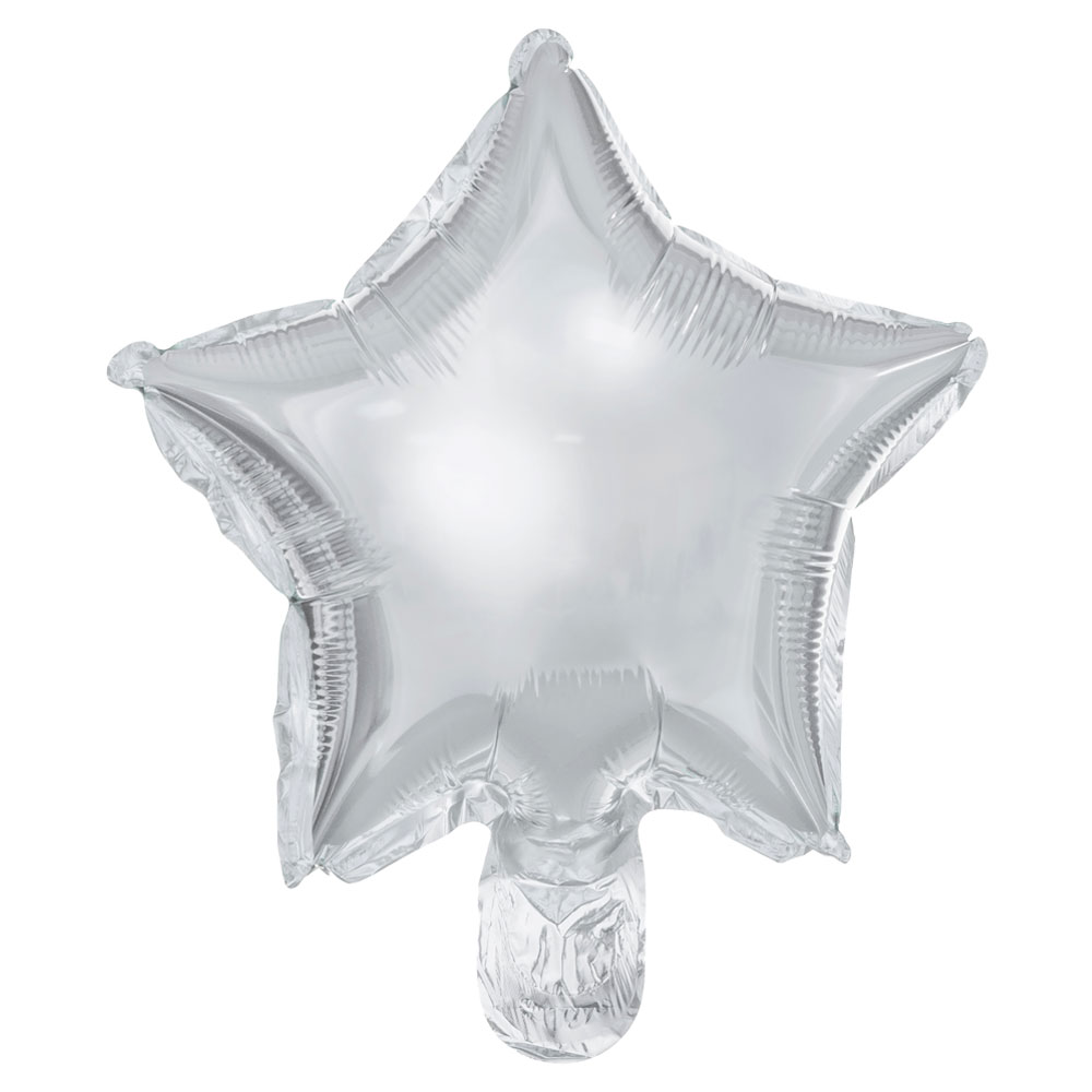 Folieballonger Stjärna Silver 25-pack