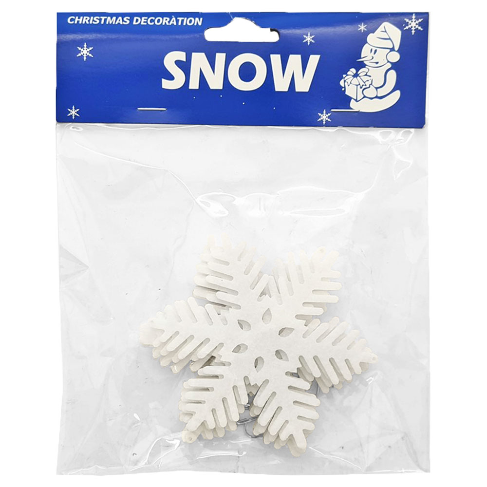 Hängande Dekoration Snöflinga 10 cm 6-pack