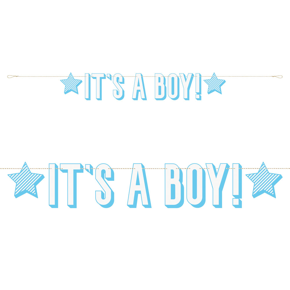 It's a Boy Girlang Blå & Vit